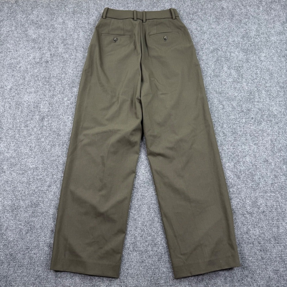 UNIQLO Pants Size XS 24-25W Khaki Wide Leg Pleated Recycled Polyester Men's - Picture 5 of 9
